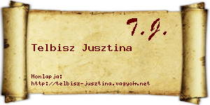 Telbisz Jusztina névjegykártya